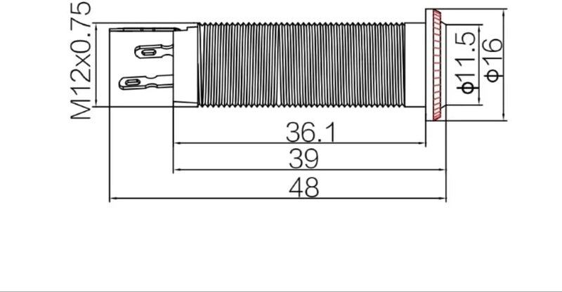 guyker Stereo Long Threaded Output Jack - Pro Metal Guitar Bass Barrel Cylinder Input Output Jacks Plug Sockets with 3 Pins Replacement Part (1 Piece, Gold) - Image 4
